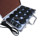 TONTIN  20pcs/set hot stone set basalt stone massage with heating box body Massage stones ysgyp-nls spa stone health care
