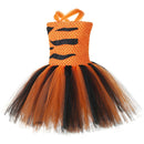 Tiger Girls Tutu Dress Outfit Zoo Animal Toddler Baby Girl Fancy Performance Birthday Party Dresses Kids Halloween Costumes Set