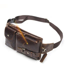 WESTAL Men Belt Bag Men's Waist Bags Genuine Leather Male Fanny Pack Leather Money Phone Pouch Bag Hip Men's Shoulder Bags 9080