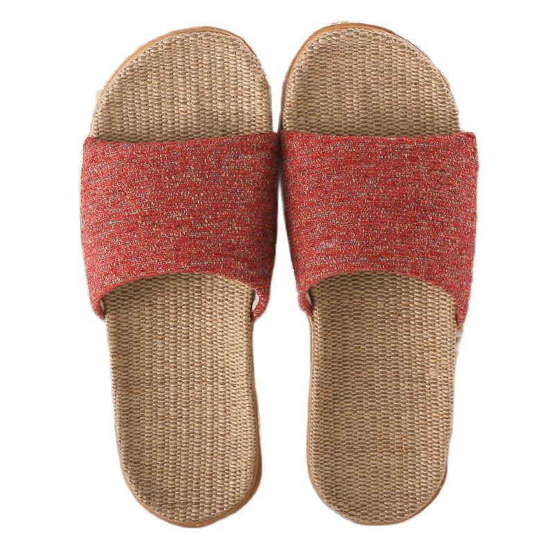 Suihyung Flax Slippers Women Summer Beach Shoes Cute Cat Flip Flops Breathable Slides Girls Indoor Linen Slippers Female Sandals