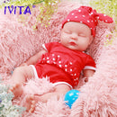IVITA WG1510 47 cm 3,67 kg Mädchen mit geschlossenen Augen, hochwertige Ganzkörper-Silikon-Reborn-Puppen, lebendig geboren, Brinquedos, realistisches Baby-Spielzeug