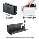 Monzlteck Wall Mount For  Nintend-o Switch(Compatible with OLED Version),Near or Behind TV,Space Saving