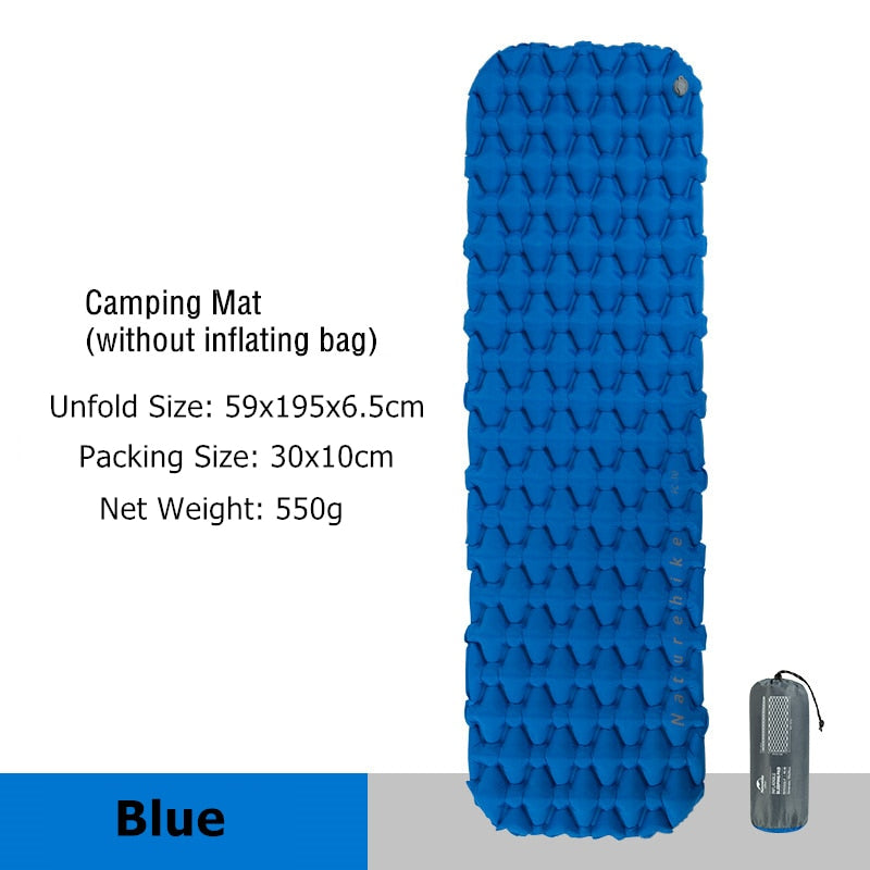 Naturehike Aufblasbare Matratze Luftmatratze Campingmatte Ultraleichte Campingmatratze Isomatte Campingbett Nylon Isomatte