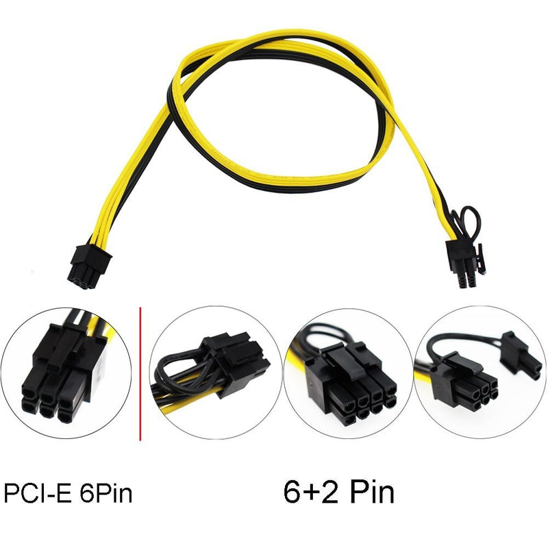 1200 W/750 W Breakout Board + 12 Stück 6P Stecker auf (6+2)8P Stecker Stromkabel Kits für HP PSU GPU Mining Ethereum