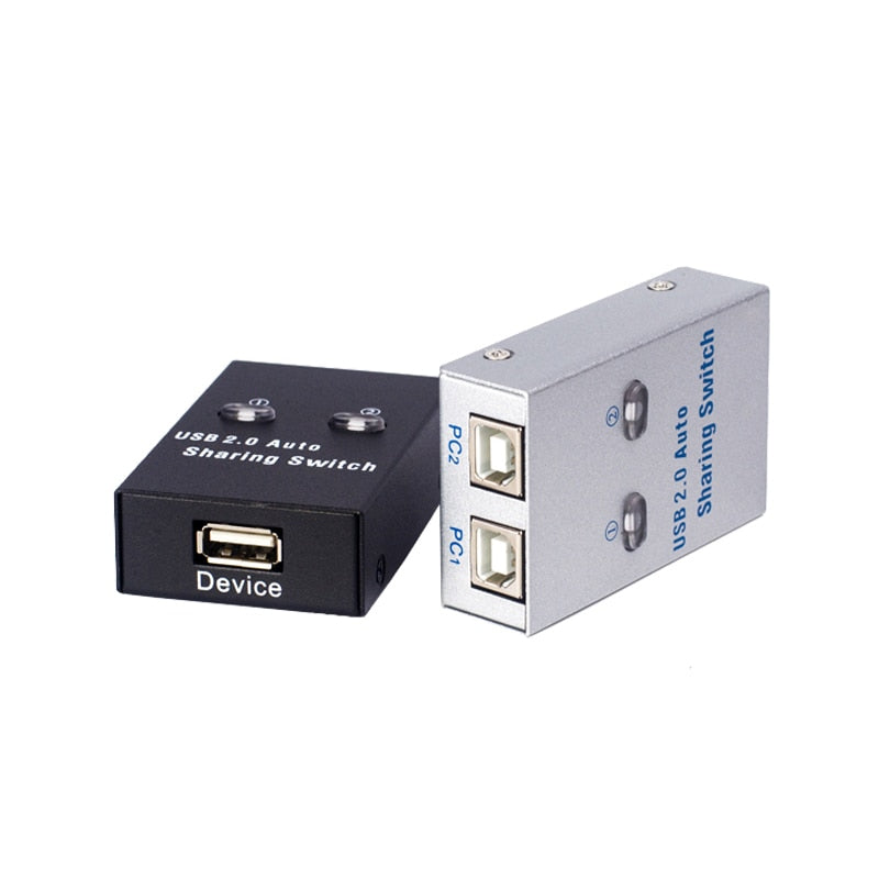 USB Auto Switch 2 Ports usb Converter Splitter for 2 PC Share USB  Peripherals Printer Office Home usb2.0 hub