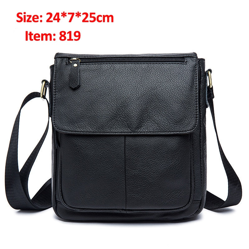 WESTAL Men's Shoulder Bag Men Genuine Leather Messenger Bags Big Male Black Crossbody Bags for Men Bag Leather Man Handbags 8830