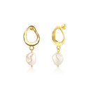 ANDYWEN 925 Sterling Silver Big Pearl Drop Earring Women Fashion Fine Jewelry Gold Luxury Classic Irregular Jewels Piercing Clip