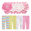 2022 Cotton Baby Girl Clothes Bodysuits+Pants Baby Sets Newborn Clothing Sets Autumn Winter Baby Boy Clothes Roupa de bebe