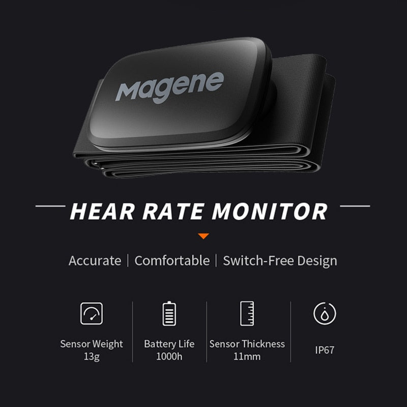 Cycling Magene Mover H64 S3+ ANT+ USB C406 Dual Mode Speed Cadence Sensor Heart Rate Monitor Bicycle Computer Bike Garmin XOSS