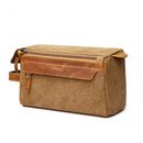 Neceser para hombre Kit de afeitado Bolsa Crazy Horse Leather Dopp Kit Neceser de viaje para hombre Neceser de lona