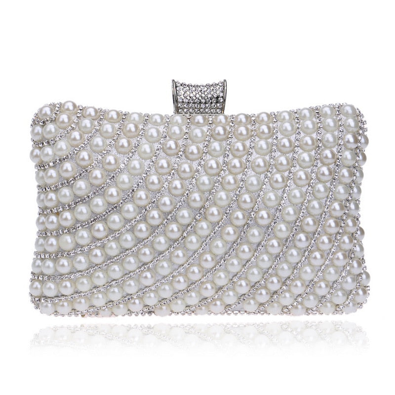 GLOIG Fashion Damen Quaste Abendtaschen Diamanten Perlen Clutch Hochzeit Geldbörse Schulter Party Laedes Case Geldbörse