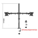 400mm DL-T902-240 Desktop Stand Full Motion 360 Degree steel Monitor Holder 10"-27" clamp base Monitor Mount Arm Load 12kg