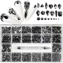 21 Grids Crystals Diamonds Nail Rhinestones Set 3100pcs FlatBack Rhinestones Kit Sparkling Nail Art With 1 Pen For Decorations