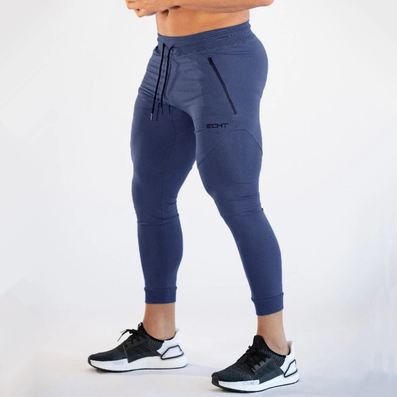 Pantalones de chándal negros para gimnasio, pantalones ajustados para hombre, pantalones casuales para hombre, pantalones de chándal de algodón para entrenamiento físico, ropa deportiva de otoño