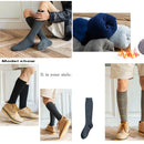 6 STÜCKE = 3 Paar Herren Winter Kompressionsstrumpf Warm Hot Kniehohe Lange Bein Frottee Socken Baumwolle Verdicken Wadensocken Größe 38-44