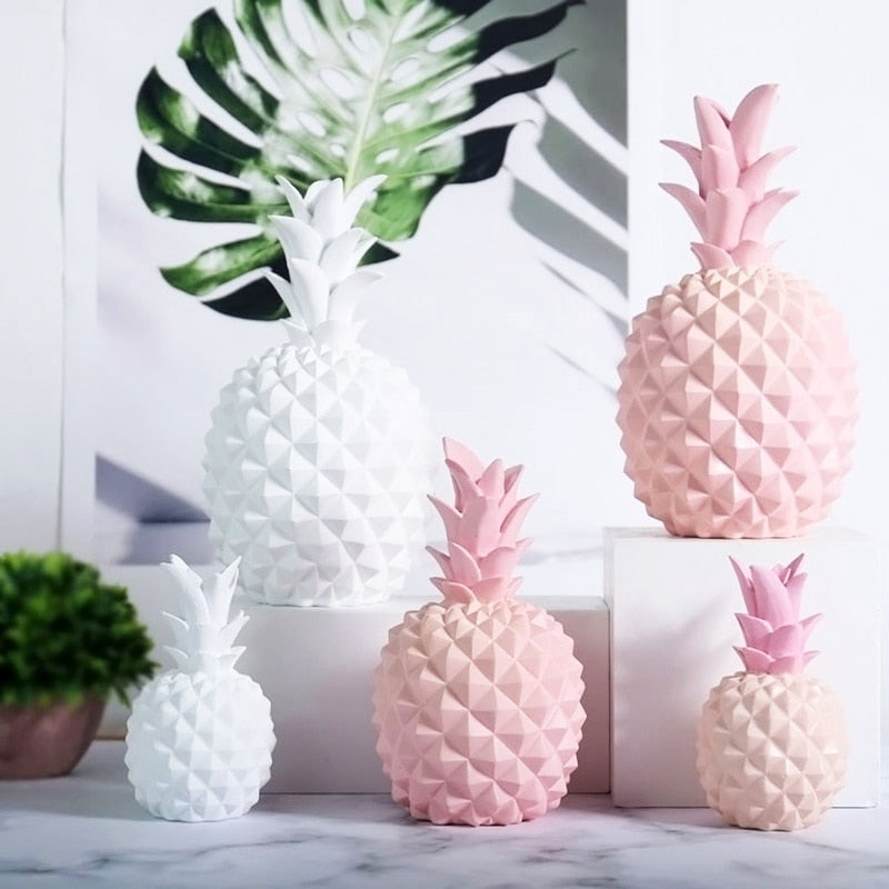 Fashion Ananas Statue Home Decoration Accessories Abstract Sculpture Desk Decor Coin Storage Box Living Room Decorative Statues