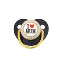 9 Farben Schnuller Babyparty Geschenk Bling Baby Dummy Silikon BPA frei Säuglingsnippel Neugeborene Schnuller für Babys Ich liebe Mama Papa
