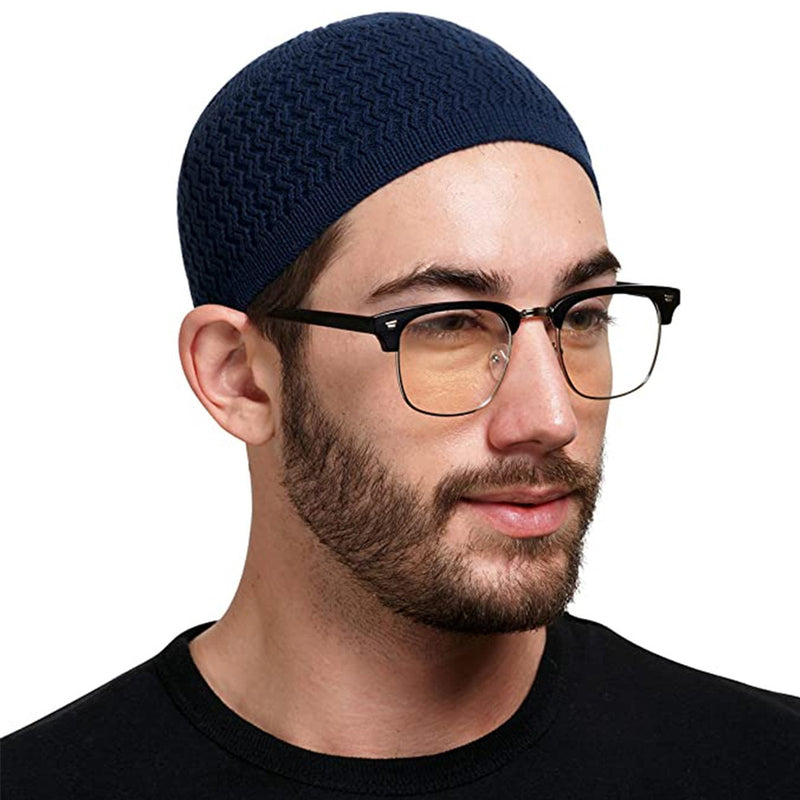 ¡Novedad de 2021! Gorro de oración para hombres musulmanes, gorro de punto cálido para invierno, gorros islámicos judíos de la India, gorro musulmán árabe para hombres, Kippah Homme