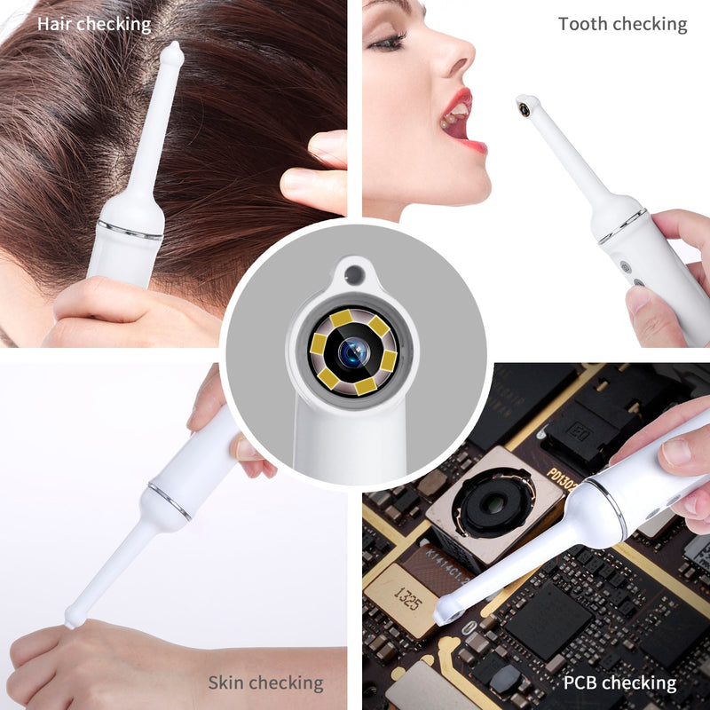 Wireless WiFi Oral Dental Endoskop Dentalkamera 1080p HD Intraorales Endoskop Einstellbares 6 LED-Licht Mundinspektionswerkzeug