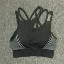 Conjunto de Yoga para mujer, traje deportivo sin mangas, ropa de entrenamiento para gimnasio, Sujetador deportivo para Fitness, pantalones cortos de cintura alta, ropa deportiva de 2 piezas sin costuras Utra