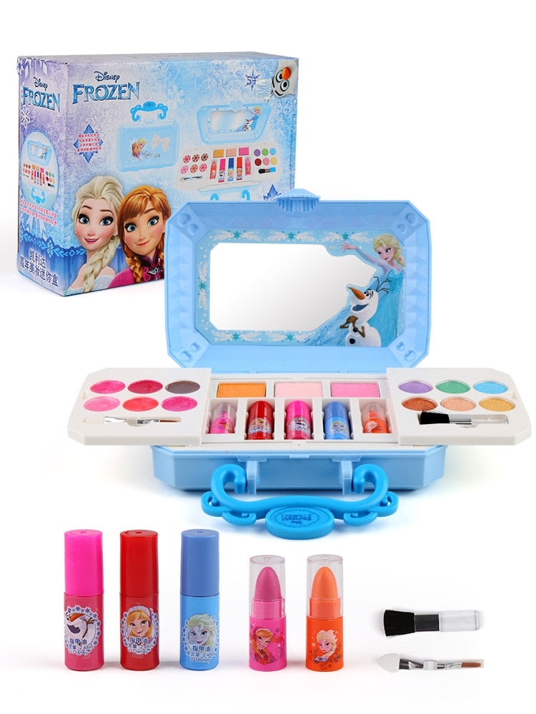 Neue Disney Mädchen Frozen Elsa Anna Kosmetik Beauty Set Spielzeug Kinder Schneewittchen Prinzessin Mode Spielzeug Spielhaus Kinder Geschenk