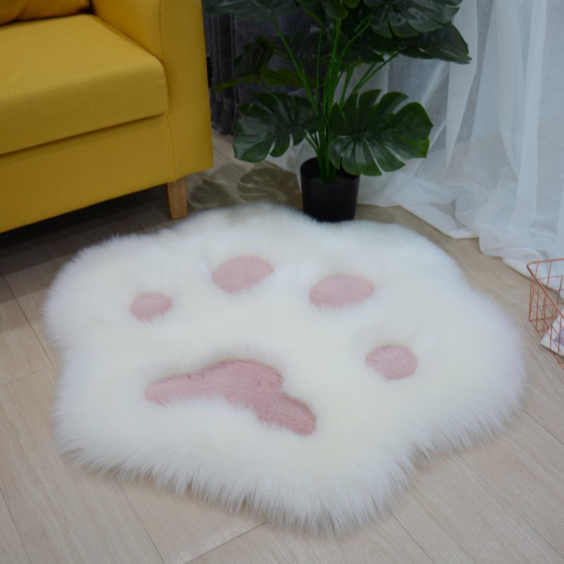 Bonito patrón de pata de gato, alfombra de felpa suave, sofá para el hogar, mesa de café, alfombrilla para el suelo, dormitorio, cabecera, carpa decorativa, regalos de navidad