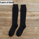 6 STÜCKE = 3 Paar Herren Winter Kompressionsstrumpf Warm Hot Kniehohe Lange Bein Frottee Socken Baumwolle Verdicken Wadensocken Größe 38-44