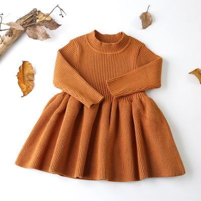 HoneyCherry Herbst Winter Mädchen Wolle Strickpullover Baby Mädchen Kleid Mädchen Kleider Für Party Und Hochzeit Baby Mädchen Kleidung