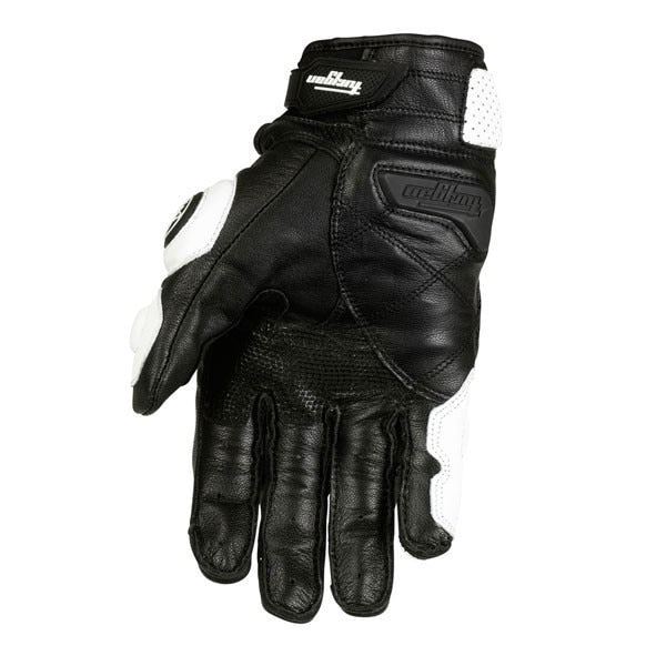 Herren Damen 4 Season Driving Supertech Schwarz/Weiß Motorrad Lederhandschuhe Rennhandschuh Motorrad Rindsleder Rennrad Ritter