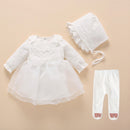 Baby Baptism Dress 2022 Bow Newborn Baby Girls Infant Dresses &amp; Clothes Snow White Baby Dress 1 Year Old Birthday Girl Dress