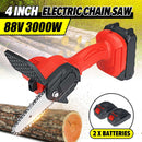 88VF 3000W 4-Zoll-Mini-Elektrosäge Kettensäge Garten Baumholz-Säge Holzbearbeitungswerkzeuge Holzschneider für Makita 18V Akku