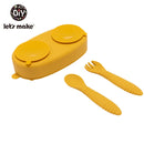 Let's Make 1Set Baby Feeding Anti-slip Pads Two-sided Suction Cup Children Silicone Baby Feeding Bowl Dish Mats Coaster for Kids