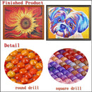 Ocean landscape full drill round square Diamond Embroidery nordic beach pink bus 5d Diy diamond painting kits Diamond Mosaic