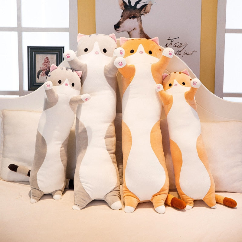 50-130CM Plush Toys Animal Cat Cute Creative Long Soft Toys Office Break Nap Sleeping Pillow Cushion Stuffed Gift Doll for Kids