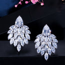 Pera High Quality Handmade Vintage Women Party Jewerly Bohemian Style Big Green Stone Drop Earrings With Cubic Zirconia E053