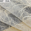 Cortina geométrica de nido de pájaro para sala de estar, gasa transparente para ventana, dormitorio, cortina de tul, cocina, Cortinas hechas a medida M156 y C