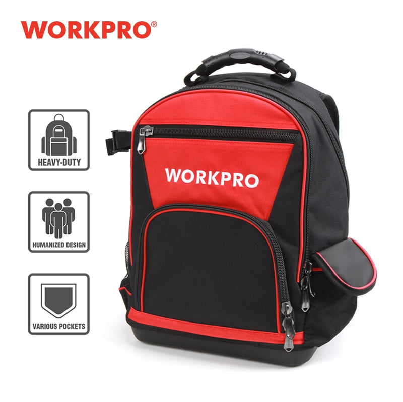 WORKPRO 17&quot; Tool Bag Tools Storage Bags Waterproof Backpack with Handbag Multifunction Bags