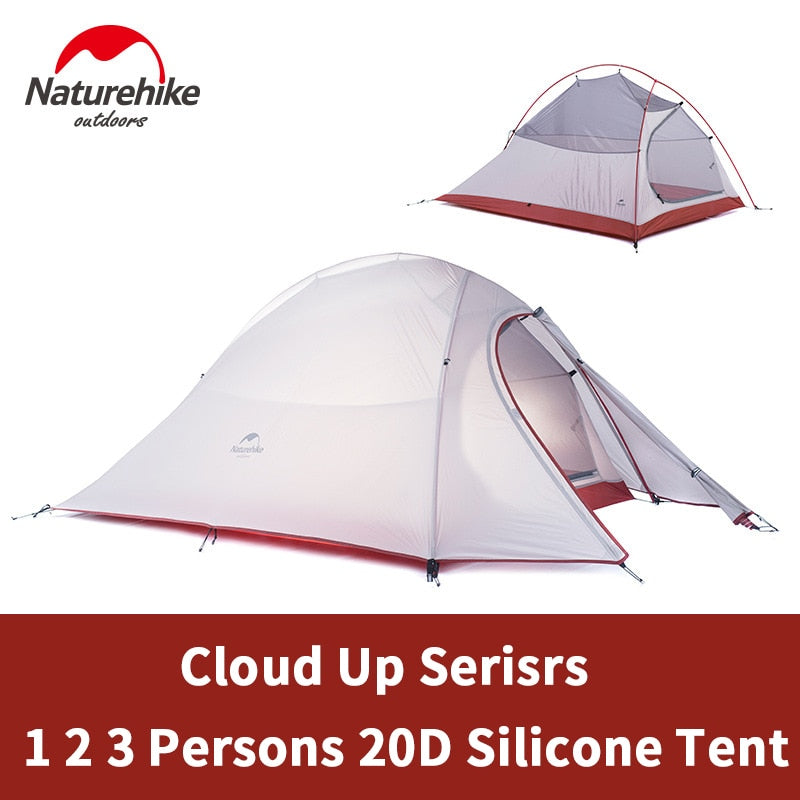 Naturehike Cloud Up Campingzelt 1-3 Personen Ultraleichtes 20D Silikon / 210T Polyester Reise Wanderzelt mit gratis Matte Camping