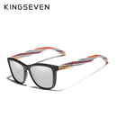 KINGSEVEN Original Design Multi Color Wood Sunglasses Men 2020 Handmade Luxury Fashion Women Mirror Sun Glasses Oculos de sol