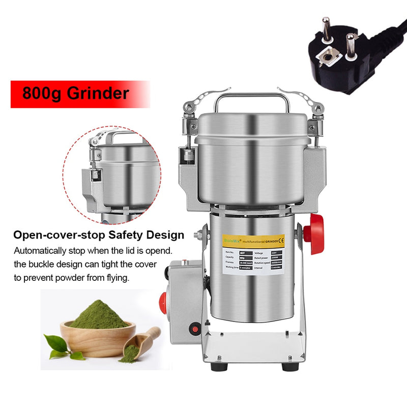 BioloMix 800g 700g Grains Spices Hebals Cereals Coffee Dry Food Grinder Mill Grinding Machine Gristmill Flour Powder crusher