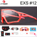 X-TIGER Photochromic Cycling Sunglasses 5 Lens UV400 Mountain Bike Glasses Men Outdoor Sports Cycling Goggles With Myopia Frame