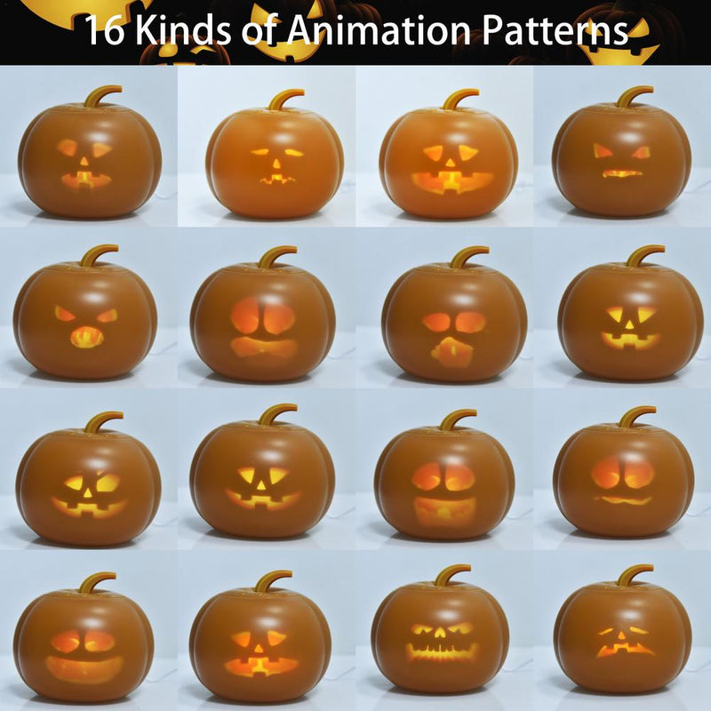 Halloween Flash Talking Singing Animated LED Pumpkin Projection Lamp For Home Party Lantern House Decorations Props