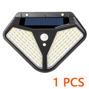 The Sentinel Lantern | 102-LED Solar Motion-Sensor Wall Light, 3 Modes