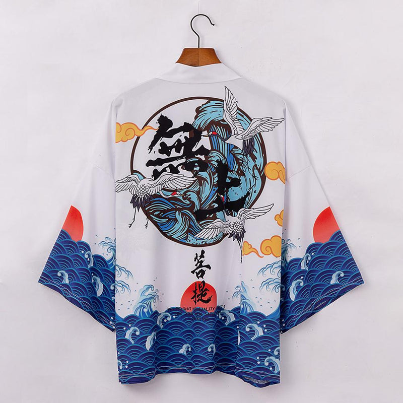 Japanische Kimono-Strickjacke Herren Sommer New Haori Samurai Kimonos Karate Streetwear Shirt Kimono Japones Herren Haori Yukata