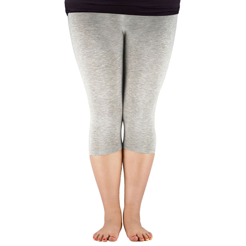 Heiße Frauen-Leggings-Training plus Größen-Leggings-Baumwollelastische Taillen-beiläufige feste Frühlings-Sommer-Modal-Gamaschen-Stretch-Hosen Billig