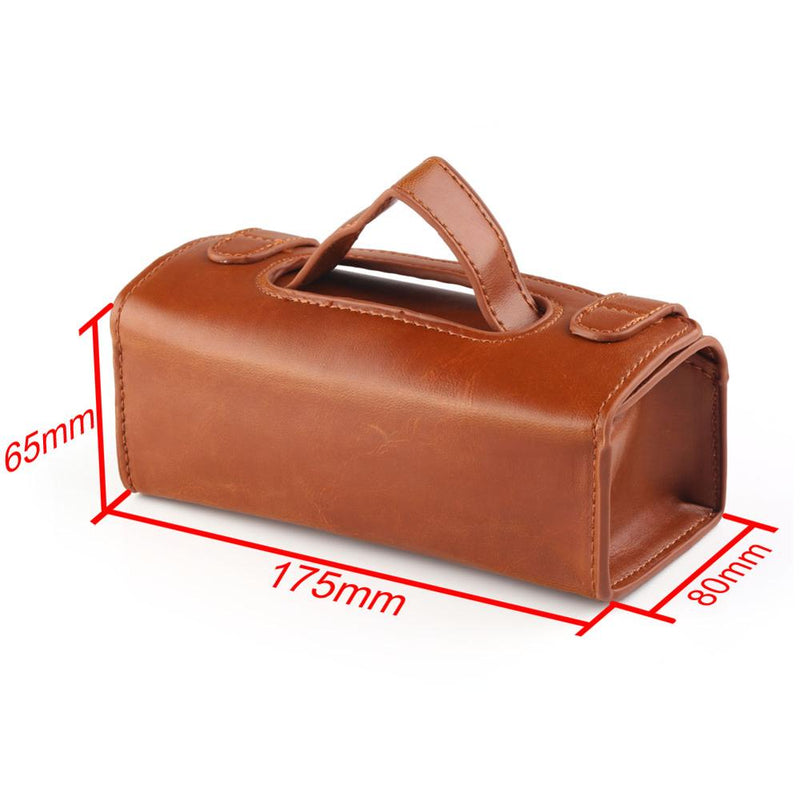 Mens PU Leather Travel Toiletry Bag Shaving Wash Case Organizer Bag Black / Dark Brown for Protect Shaver Shaving Container Gift