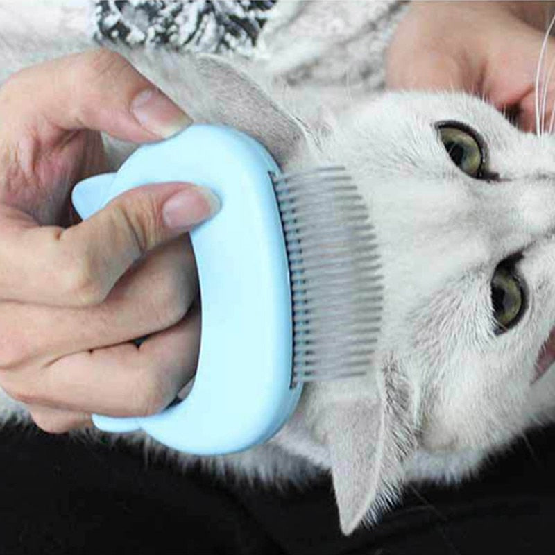 Haustier-Massagebürste Muschelförmiger Griff Haustierpflege-Massagewerkzeug zum Entfernen loser Haare Nur für Katzen-Haustierbedarf