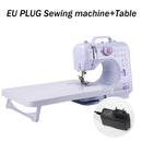 Inne Portable Sewing Machine Mini Electric Household Crafting Mending Overlock 12 Stitches with Presser Foot Pedal Beginners