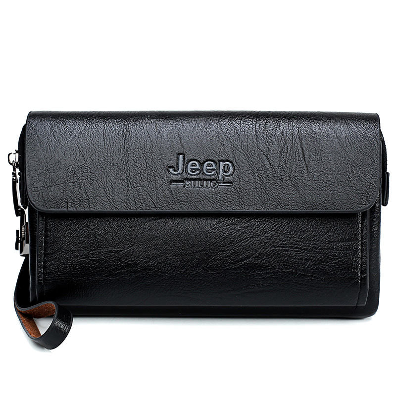 JEEP BULUO famosa marca de bolsos de mano para hombre, bolsos de mano de lujo para teléfono y bolígrafo, carteras de cuero derramado de alta calidad, bolso de mano