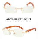 2022 Vintage randlose Sonnenbrille für Herren Mode quadratische Gläser Luxus Oculos De Sol Masculino Zonnebril Heren Lunette De Soleil
